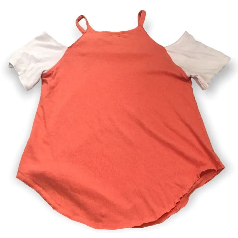 3/$15 We the free orange and beige off shoulder top